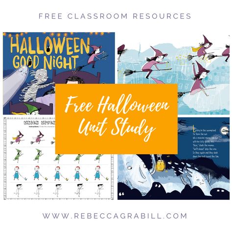 Halloween Unit Study Free, Halloween Good Night, Halloween Unit Study, Halloween Elementary, Homeschool Themes, Halloween Craft Activities, Elementary Books, Kids Fall Crafts, Halloween Traditions