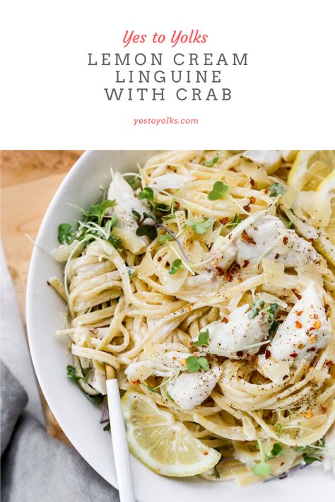 Lump Crab Pasta Recipes, Crab Pasta Recipes, Pasta Photography, Crab Linguine, Italian Dinners, Summer Pasta Recipes, Crab Pasta, Lemon Cream Sauces, Clam Sauce