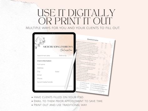 Excited to share this item from my #etsy shop: Microblading client intake form/ consent forms/ PMU artist/Esthetician forms/ Client record/ Brow artist/ Cutstom client form/ PMU aftercare Pmu Aftercare, Maria Ortega, Esthetician Forms, Client Intake Form, Pmu Artist, Intake Form, Consent Forms, Brow Artist, Digital Templates