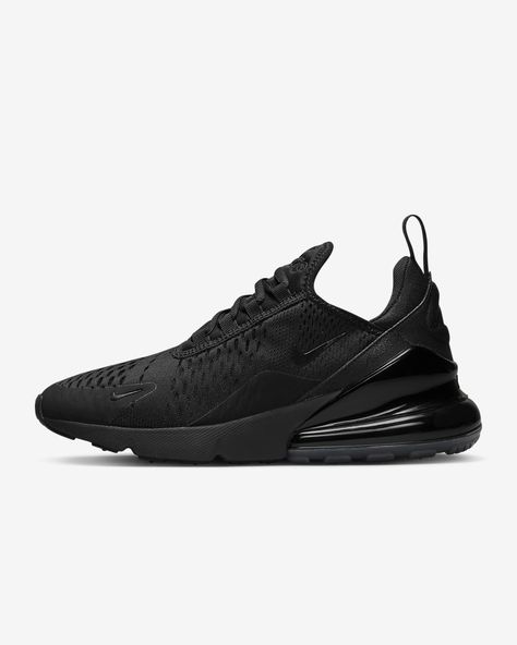 Nike Air Max 270 Women's Shoes. Nike.com Nike Black Shoes, Nike 270s, Popular Nike Shoes, Nike Shoes Black, Nike Air Max 270 Women, Nike Air Max 270 Black, Nike Air Max Black, Nike Gym Shoes, All Black Nikes