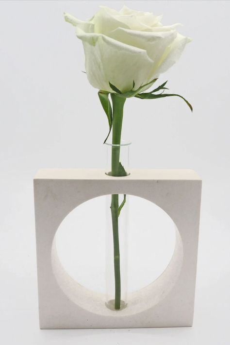 Stonecast hydroponic vase | test tube vase | propagation vase | minimalistic style | nordic style Tube Vase Centerpiece, Concrete Minimalist, Propagation Vase, Test Tube Holder, Test Tube Vase, Vase Centerpiece, Minimalistic Style, Vase Centerpieces, Test Tube