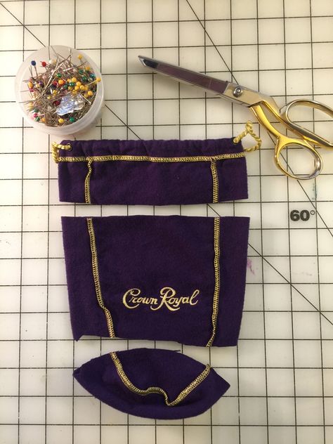 Crown Royal Bags Ideas Diy, Crown Royal Bags Ideas, Crown Royal Diy, Crown Royal Crafts, Crown Bag, Crown Royal Quilts, Crown Royal Whiskey, Crown Royal Quilt, Crown Royal Bags