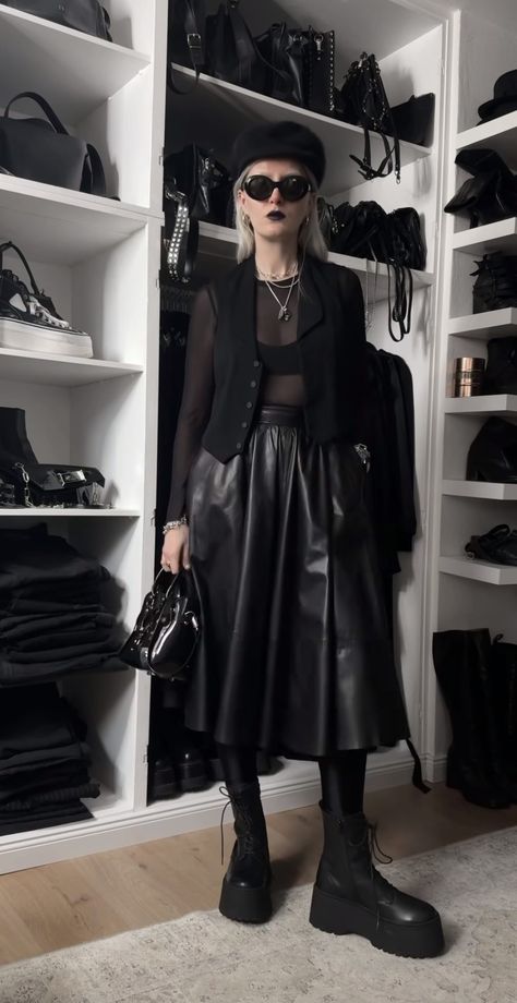 Black Maximalist Outfit, Alternative Luxe, Maximalist Outfit, Maximalist Fashion, Personal Style Inspiration, Dark Fashion, Luxe Fashion, Winter Looks, We Wear