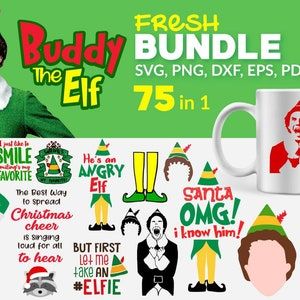 Elf Clipart, Scrapbooking Photo, Elf Movie, Holiday Banner, Buddy The Elf, Christmas Svg Files, Christmas Bundle, Cricut Free, Free Svg Cut Files