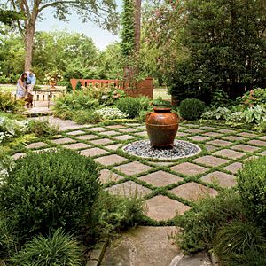 Side Terrace Lawn Free Landscaping, Paver Path, Lakeside Garden, Boxwood Garden, Cottage Garden Design, Low Maintenance Landscaping, Garden Edging, Courtyard Garden, Lush Garden