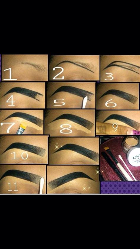 Eyebrow Goals Draw On Eyebrows, Maquillage Yeux Cut Crease, Membentuk Alis, Eyebrow Makeup Tutorial, Bentuk Alis, Mekap Mata, Makeup Order, Flot Makeup, Eyebrow Makeup Tips