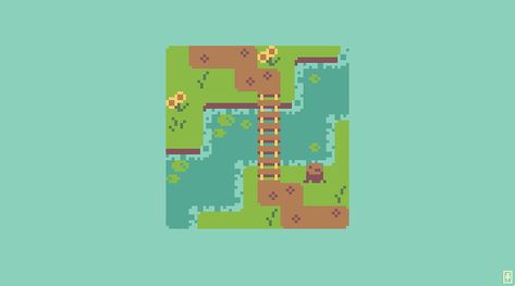 scribble on Twitter: "river crossing~ made w a tiny 8x8 #tileset #pixel_dailies @Pixel_Dailies #pixelart… " 8x8 Tileset, Pixel Tileset, Pixel Art Tutorial, Art Pics, Pix Art, Video Game Memes, Pixel Art Games, Creative Stuff, Halloween Contest