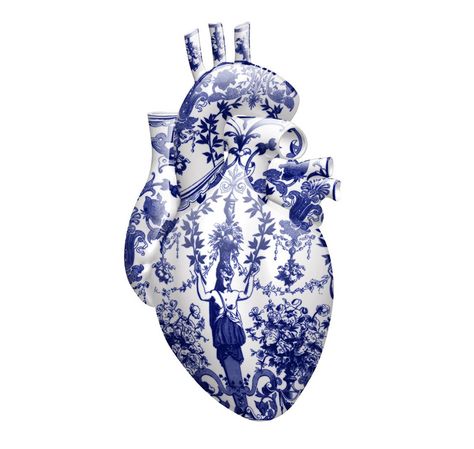 Deliciously Different Delft by Artist Magnus Gjoen - if it's hip, it's here My Heart Is Yours, Saatchi Online, Punk Art, Anatomical Heart, My Funny Valentine, Delft Blue, Blue Willow, Workout Ideas, Heart Art