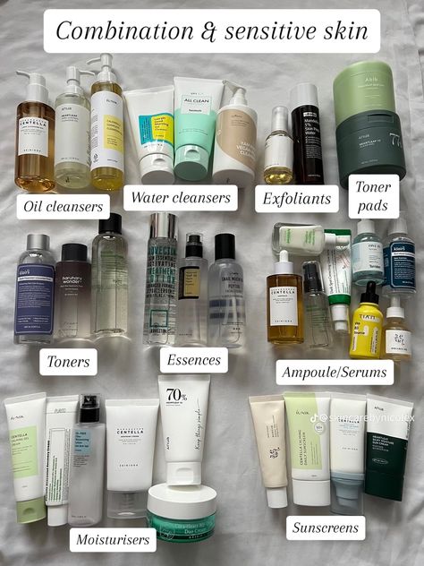 Dry Acne Prone Skin, Sensitive Acne Prone Skin, Sensitive Skincare, Haut Routine, Korean Skin Care Secrets, Acne Prone Skin Care, Skincare For Oily Skin, Oily Skin Care Routine, Basic Skin Care