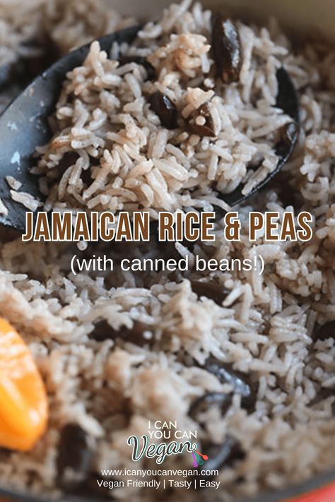 Jamaican Peas And Rice Coconut Milk, Southern Chicken And Rice, Rice And Peas Jamaican, Vegan Healing, Jamaican Rice And Peas, Dry Beans Recipe, Jamaican Rice, Quick Rice, Rice Peas