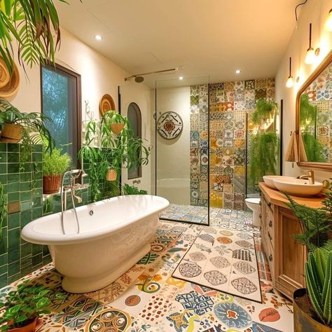 Mexican Decor Bathroom, Mexican Bathroom Ideas, Hacienda Bathroom, Mexican Bathroom, Spanish Home Decor, Small Bathroom Makeover, Tiny House Plans, Dream House Interior, Dream Bathroom