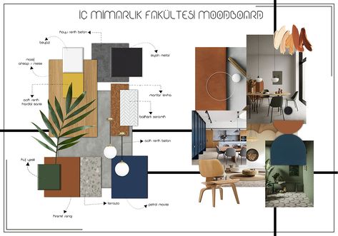 Office Interiors Mood Board, Interior Design Boards Living Room, Digital Sample Board Interior Design, Moodboard For Office Interior Design, Material Mood Board Architecture, Moodboard Interior Design Office, Inspiration For Mood Board, Office Concept Board, Inspiration Boards Interior Design