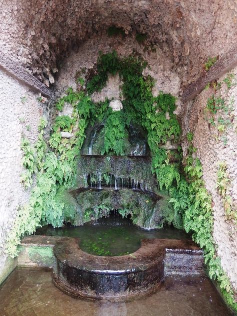 Italian Grotto, Grotto Garden, Hobbit Garden, Permanent Vacation, Mysterious Places, Yard Project, Magical Garden, Nature Garden, Water Fountain