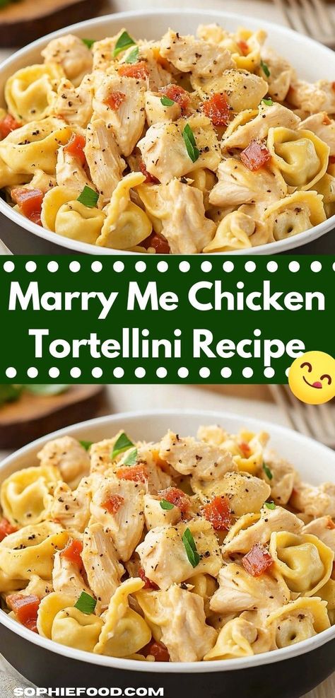 "Looking for a comforting dinner idea? This Marry Me Chicken Tortellini Recipe is a flavor-packed dish that combines creamy sauce and tender tortellini, making it an ideal choice for family dinners any night of the week.