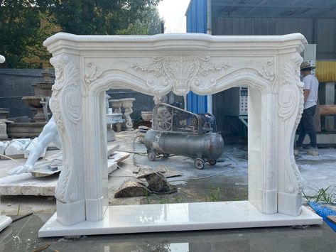 French country fireplace