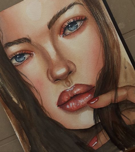 #watercolors #acuarela #eyes #portrait #art #watercolorpainting #watercolor_guide Eyes Portrait, Watercolor Guide, Portrait Art, Portrait Tattoo, Septum Ring, Watercolor Art, Craft Ideas, Arts And Crafts, Nose Ring