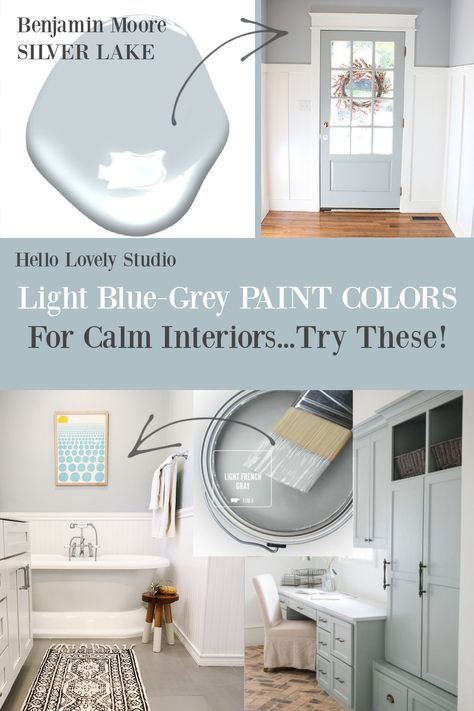 Light Blue Gray Paint Colors, Light Blue Gray Paint, Blue Grey Paint Color, Blue Grey Paint, Blue Painted Door, Light Blue Grey Paint, Gray Paint Colors, Blue Gray Paint Colors, Light Blue Paints