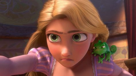 Here's What Disney Princesses Look Like With Realistic Body Hair Rapunzel, Tangled, Gif, Disney, Green, Hair