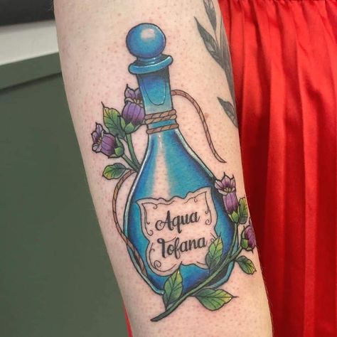 Aqua Tofana Tattoo Ideas, Aqua Tofana Tattoo Design, Aquatofana Tattoo, Tofana Tattoo, Aqua Tofana Tattoo, Aqua Tofana, Feminist Tattoos, Tattoo Nightmares, Feminine Things