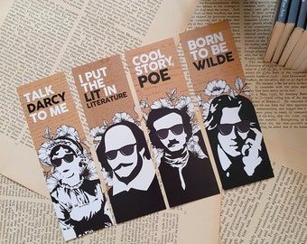 Beginner Artist, Literary Classics, Literary Gifts, Silhouette Ideas, Bookmarks Handmade, Edgar Allan, Charles Dickens, Edgar Allan Poe, Oscar Wilde