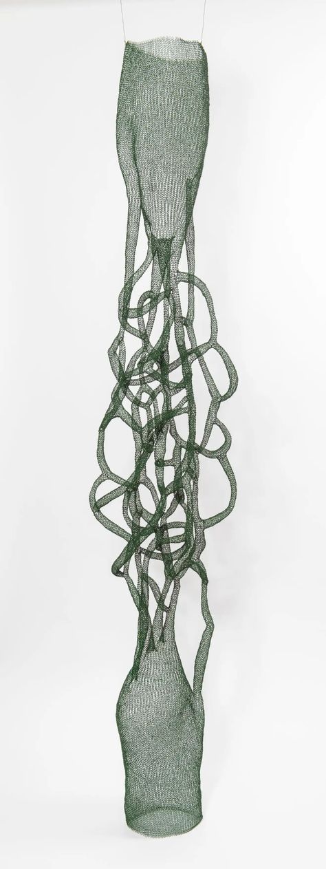 For Sale on 1stDibs - "In Between", Hand Knitted Airy Metal Transparent Green Pendant Tall Sculpture, Metal by Delphine Grandvaux. Offered by La Chrysomele. Bird Nests Art, Tall Sculpture, Green Pendant, Green Pendants, Fine Art Drawing, Light Sculpture, Wire Sculpture, Buy Original Art, Art Collage Wall