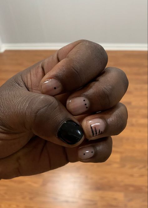 Simple Masculine Nail Designs, Masculine Manicure Ideas, Buff And Shine Nail Designs For Men, Black Nails For Men, Masculine Nail Designs Men, Male Painted Nails, Men’s Nail Arts, Men’s Simple Nail Design, Men’s Nails Art