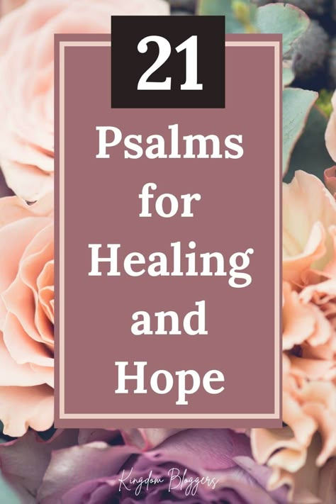 The Book of Psalms is a great place to find encouragement. Here are 21 encouraging Psalms of Healing to pray when you are sick. Psalms About Healing, Psalms Verses Inspirational, Psalm For Healing, Bible Scripture For Healing, Scriptures Of Healing, Psalms Of Comfort, Scripture For Sickness And Healing, Book Of Psalms Scriptures, Verses From Psalms