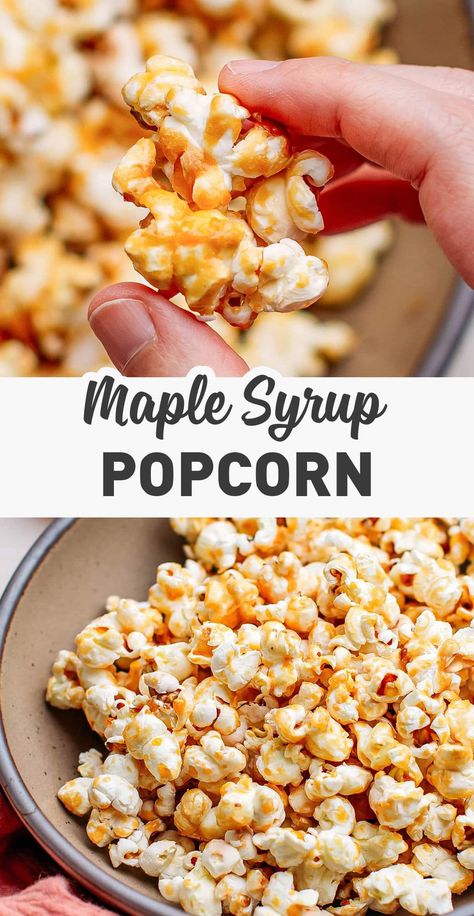 Hot Sauce Popcorn, Popcorn Flavor Ideas, Fancy Popcorn Recipes, Popcorn Flavor Recipes, Whirley Pop Recipes, Maple Syrup Popcorn, Paleo Popcorn, Maple Popcorn Recipe, Popcorn Flavoring