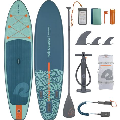 PRICES MAY VARY. PERFECT FOR ALL SKILL LEVELS - This all-around inflatable paddle board offers a super-stable ride in a variety of conditions, and its surfboard-like shape lets it glide through the water with accuracy – making it an ideal iSUP for paddlers of any skill level. LIGHTWEIGHT, STURDY, COMPACT - At only 17.5 lbs, this paddle board is light enough to bring just about anywhere, but thanks to durable, puncture-resistant PVCmade with AerGlide-Lite technology, it’s so sturdy, you might eve Rounded Nose, Gym Supplies, Inflatable Sup Board, Bday Wish List, Inflatable Sup, Inflatable Paddle Board, Waterproof Phone Case, Stand Up Paddle Board, Paddle Boards