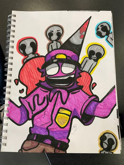 Fnaf Art Ideas, Fnaf Art Easy, Fnaf Drawings Easy, Fanf Drawing, Five Nights At Freddy's Dibujos, Fnaf Drawings Sketches, Fnaf Purple Guy, Fnaf Doodles, Fnaf Sketches