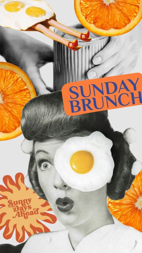 Brunch Advertising Design, Brunch Poster Design Ideas, Brunch Design Graphic, Brunch Mimosas Aesthetic, Brunch Poster Design, Brunch Branding, Mimosas Aesthetic, Sunday Brunch Aesthetic, Brunch Illustration