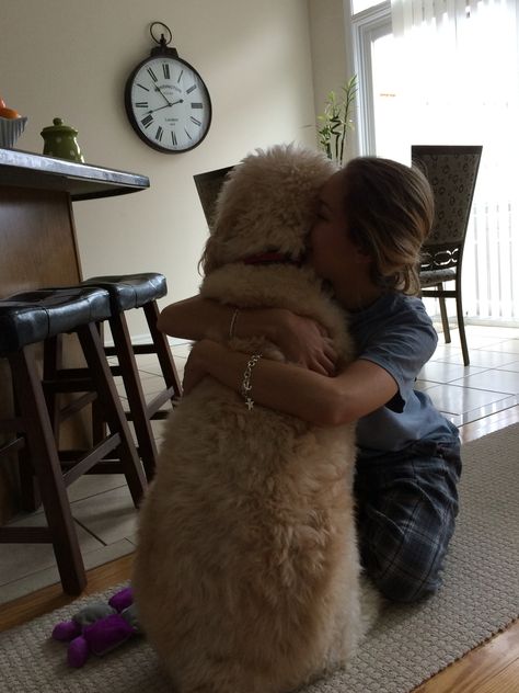 There is nothing I n this world like the love between a human and their dog! Best hugs ever! Dog Comforting Human, Dog Hugging Human, Missing My Bestie, Best Hugs, Dogs Hugging, Best Hug, My Bestie, Pose References, Piece Of Me