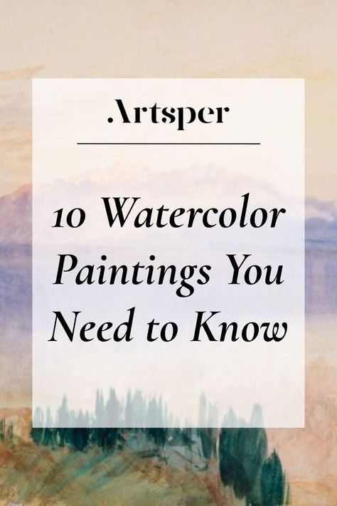 Everyone knows about the most famous acrylic paintings but not about the most famous watercolor paintings ! Most often used for landscapes, maritime or urban paintings… Precision, and detail are the key elements of this technique. Here's 10 watercolors that you need to know, presented by Artsper - Art facts, Techniques, History of Art, Famous Artists, French Artist Painting Subjects Ideas, Famous Acrylic Paintings, Famous Watercolor Paintings, Impressionism Watercolor, Famous Watercolor Artists, Art Facts, Famous Art Paintings, Modern Watercolor Paintings, Master Watercolor