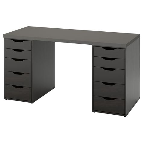 Alex Desk, Ikea Office, Alex Drawer, Ikea Alex, Modular Office, Ikea Website, Ikea Desk, Plastic Foil, Grey Desk