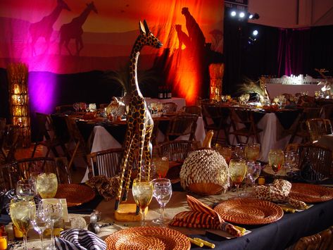 Safari Gala, Africa Theme Party, African Safari Theme, Lighting Room, Events Decorations, Renewal Ceremony, Fundraising Gala, Auction Fundraiser, African Theme