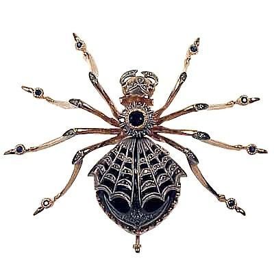 Faberge Spider Brooch. I saw this on Pawn Stars and fell in love.... Wish I had $20,000 laying around. Spider Brooch, Bug Jewelry, Faberge Jewelry, Widow Spider, Spider Jewelry, Beautiful Bugs, Insect Jewelry, Faberge Eggs, Black Spider