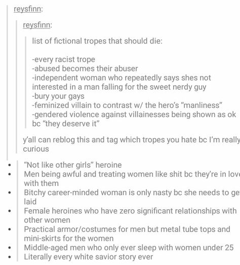 Romance Tropes Tumblr, Age Gap Tropes, Underused Writing Tropes, Best Tropes, Character Tropes Art, Monster Tropes, Werewolf Tropes, Friendship Tropes, Tropes Writing