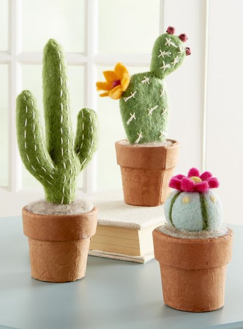 Felt Cactus, Olive And Cocoa, White Floral Arrangements, Paper Pot, Food Gift Baskets, Wine Candles, Mini Cactus, Sundance Catalog, Wood Crates