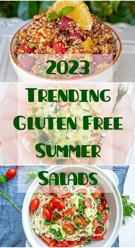 2023 Trending Gluten Free Summer Salads! Gluten Free Picnic Side Dishes, Gluten Free Summer Sides, Gluten Free Side Salads, Gluten Free Salads Summer, Gluten Free Summer Recipes For Dinner, Gluten Free Side Dishes Summer, Gluten Free Summer Salads, Gluten Free Summer Appetizers, Gluten Free Salads For Parties