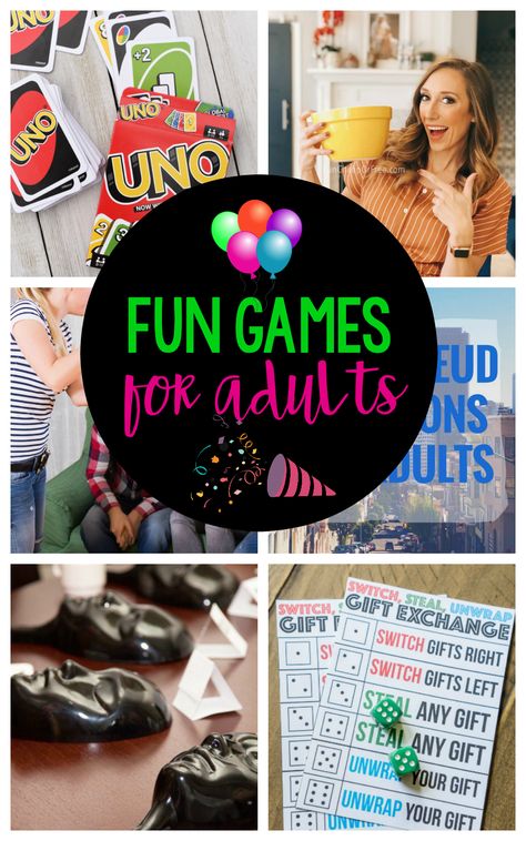 Fun Games for Adults-These fun party games are perfect for an adult game night. Your guests will love these fun adult game ideas! #gamenight #party #games Game Ideas For Adults, Fun Activities For Adults, Luau Party Games, Diy Floating Deck, Fun Games For Adults, Easy Party Games, Adult Game Night, Birthday Games For Adults, Party Games For Adults