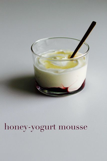 Tuesdays with Dorie BCM: Honey-Yogurt Mousse (sort of) | a whisk and a spoon Yogurt Mousse Recipe, Yogurt Mousse, I Don't Really Care, Dorie Greenspan, Honey Yogurt, Kinds Of Fruits, My Honey, Cherry Candy, Some Thoughts