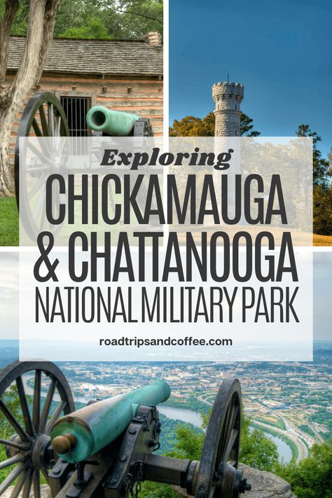 Chickamauga & Chattanooga National Military Park is spread across several sites around Chattanooga, Tennessee. There's a main site in Georgia, but there are many more sites you just might not know about. Here is what you've been missing. #travel #nationalpark #chattanooga #tennessee Chickamauga Georgia, Chickamauga Battlefield, National Park Passport, Downtown Chattanooga, Georgia Vacation, Pennsylvania Travel, Tennessee Travel, Georgia Travel, Chattanooga Tennessee