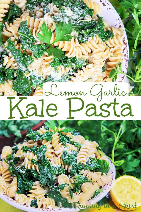 Healthy Vegetarian Pasta Recipes, Kale Pasta Salad, Healthy Vegetarian Pasta, Kale Pasta Recipe, Healthy Pasta Recipes Vegetarian, Pasta With Kale, Lemon Kale, Pescetarian Diet, Pasta Lemon