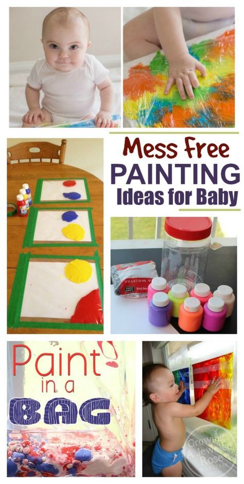 20+ paint recipes & art activities for babies & toddlers.  I love the MESS FREE art ideas!  {Taste safe recipes} Paint Activities, Baby Art Activities, Mess Free Painting, Activities For Babies, Infant Classroom, Free Painting, Baby Sensory Play, Baby Play Activities, Baby Learning Activities