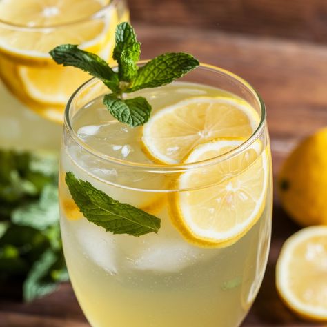 Nothing beats the classic taste of homemade lemonade! 🍋🍹 It's sweet, tangy, and perfect for summer days. **Ingredients:** - 1 cup freshly squeezed lemon juice (about 4-6 lemons) - 1 cup sugar (adjust to taste) - 5 cups cold water - Ice cubes - Lemon slices (for garnish) - Mint leaves (optional) **Directions:** 1. In a small saucepan, combine 1 cup of water and sugar. Heat over medium until the sugar dissolves to create a simple syrup. Let it cool. 2. In a large pitcher, add the freshly sq... Squeezed Lemon, Water Ice, Lemon Slices, Cup Of Water, Homemade Lemonade, Lemon Slice, How To Squeeze Lemons, Mint Leaves, Ice Cubes