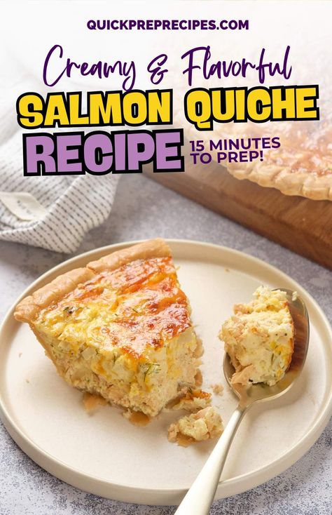 Quick and Easy Salmon Quiche Recipe Quiche Recipes Salmon, Salmon Quiche Recipes Easy, Salmon Brunch Recipes, Smoked Salmon Quiche Recipes, Seafood Quiche Recipes, Salmon Quiche Recipes, Quiche Salmon, Seafood Quiche, Smoked Salmon Eggs