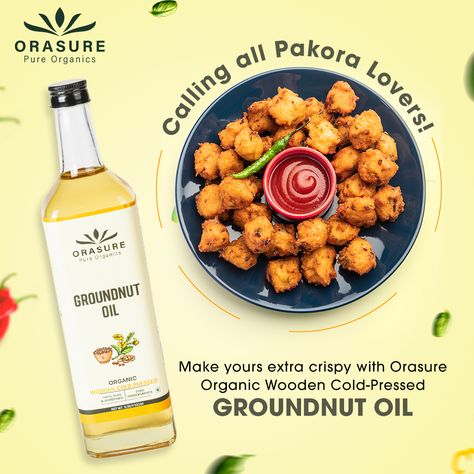 Calling all Pakora Lovers! Craving those golden-fried delights with a satisfying crunch? Look no further than Orasure Wooden Cold-Pressed Organic Groundnut Oil!

Made with love for the planet and your taste buds, Orasure elevates your pakora game. Our unique wooden cold-pressing process preserves the oil's natural goodness, delivering a high smoke point perfect for achieving that irresistible crisp.

.

.

.

#Orasure #OrganicOil #GroundnutOil #PakoraLove #CrispyPerfection #WoodenColdPressed #Na Groundnut Oil, Cold Pressed, Organic Oil, Taste Buds, Natural Oils, Good Things, Make It Yourself, Pure Products, Quick Saves