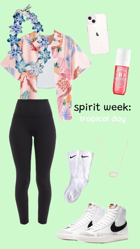 spirit week: tropical day 🌺 Tropical Day Spirit Week, Spirit Week Outfits, Football Themes, Dress Up Day, Spirit Week, Preppy Outfits, Dress Up, Football, Outfit Inspo