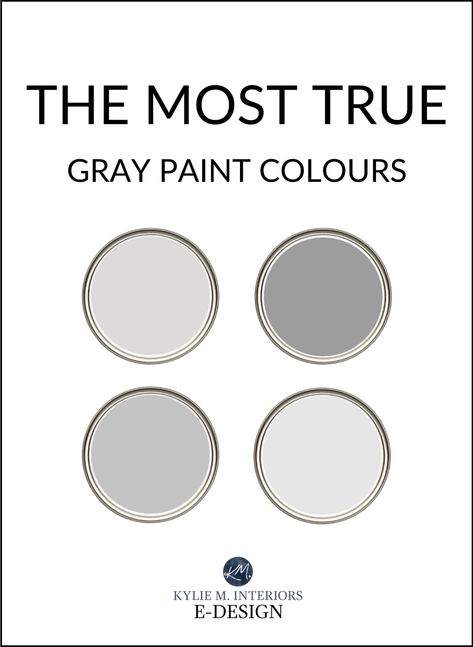 What are the Best TRUE GRAY Paint Colours with NO UNDERTONES? - Kylie M Interiors Trendy Cabinets, Benjamin Moore Wickham Gray, Top Grey Paint Colors, True Grey Paint Color, Benjamin Moore Paint Colors Gray, Wickham Gray, Gray Paint Colors Sherwin Williams, Benjamin Moore Stonington Gray, Neutral Gray Paint