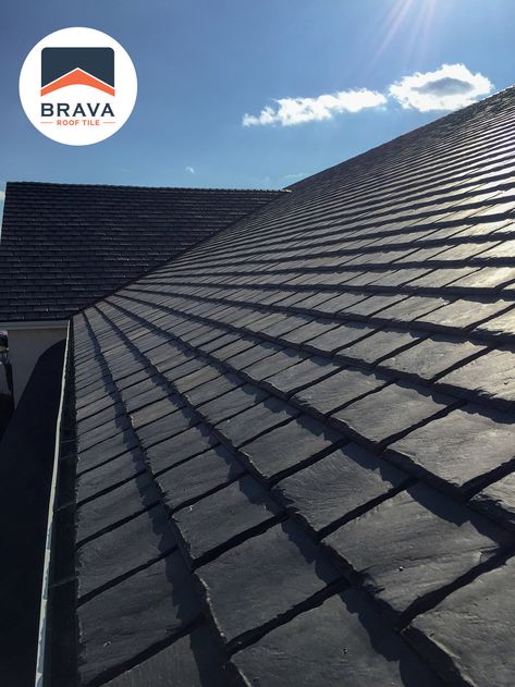 Faux Slate Roof, Rubber Roof, Shingles Roof, Rubber Roof Shingles, Black Roof, Rubber Flat Roof, Slate Roof House, Slate Roof Shingles, Metal Roof Construction